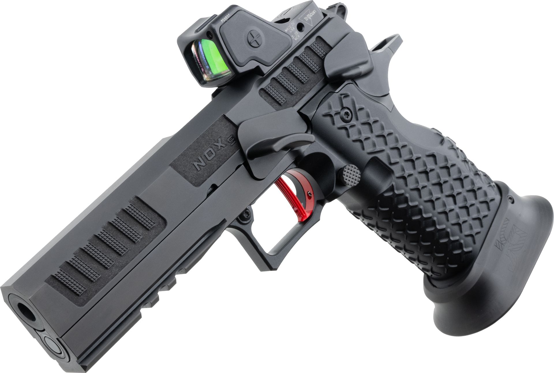 Jacob Grey firearm equipped with StageMaster upgrade parts