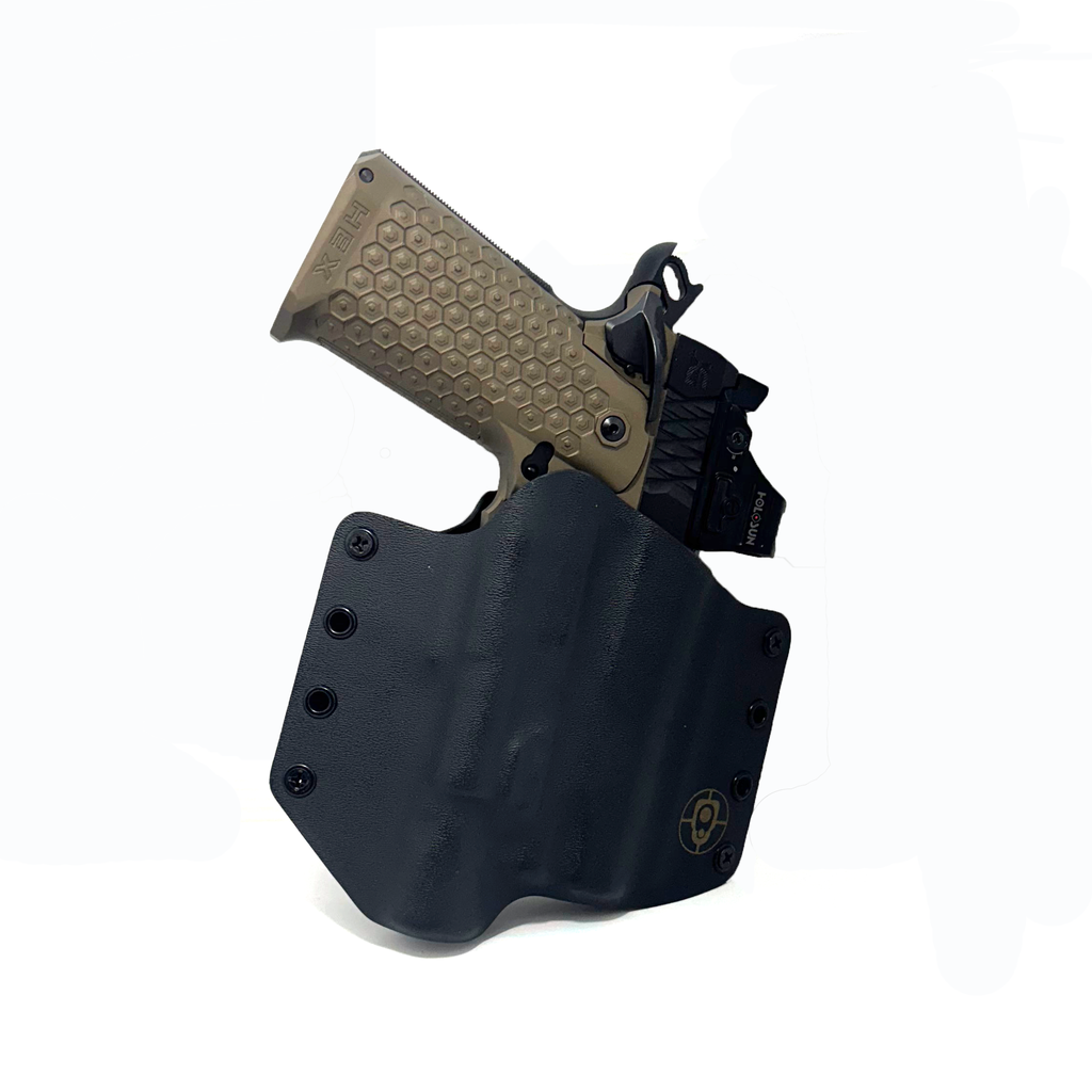 BlackPoint Holster, Surefire X300U-A, Black, Black, RH, Straight, 1.5" OWB, Optic Cut, Tall Sights