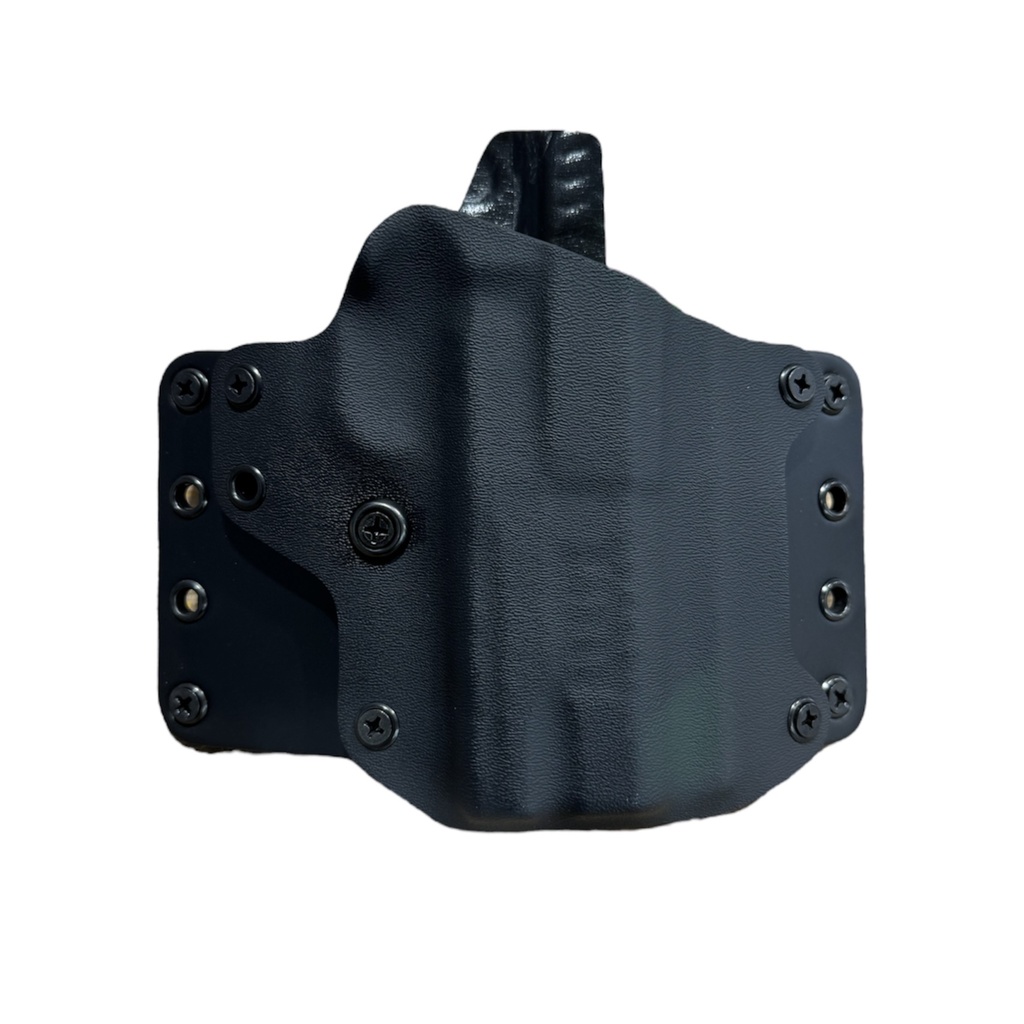 Holster, OWB, RH, Leather Wing for Jacob Grey TWC 9, Black