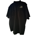 Jacob Grey Button Up Lightweight Short Sleeve Logo Shirt - Black