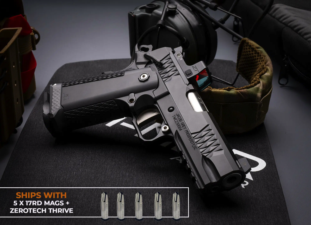 [TWC9425M5Z] TWC9, Complete Handgun, 4.25", 5ea 17rd Mags, Black, ZeroTechOptic Thrive HD