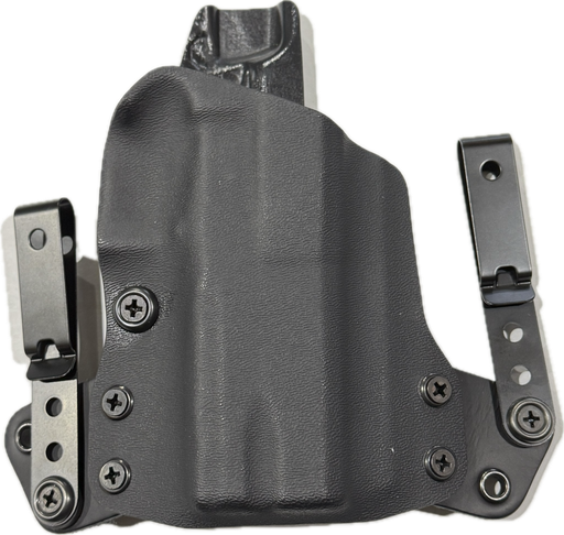 [177099] Holster, Adjustable, 1.75" Metal IWB, RH, Optic Cut, Tall Sight, Mini Wing for Jacob Grey TWC Blk, Hex Models-Black